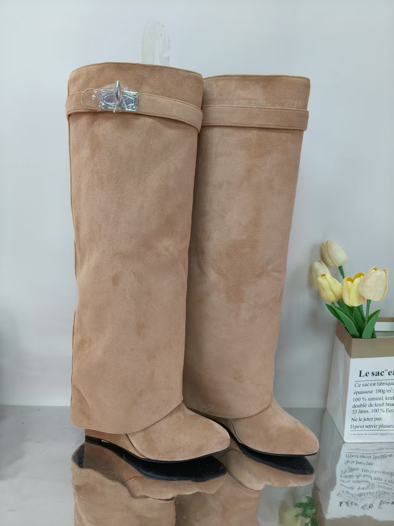 Apricot suede