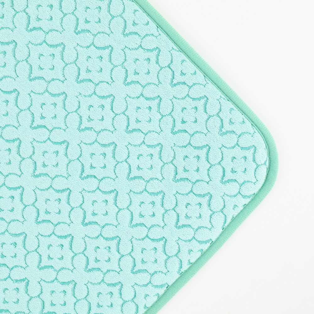 Fabricante tejido de trama jacquard microfibra engrosamiento esponja mantel personal cocina drenado mantel absorbente almohadilla de aislamiento térmico