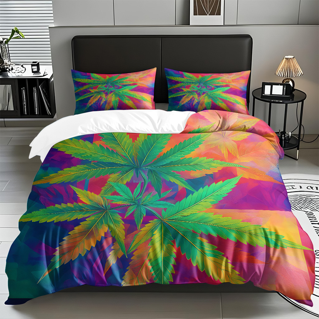 Modo JIT Temu transfronterizo tela doméstica abrasión cubierta hoja de impresión digital set de ropa de cama fábrica directa