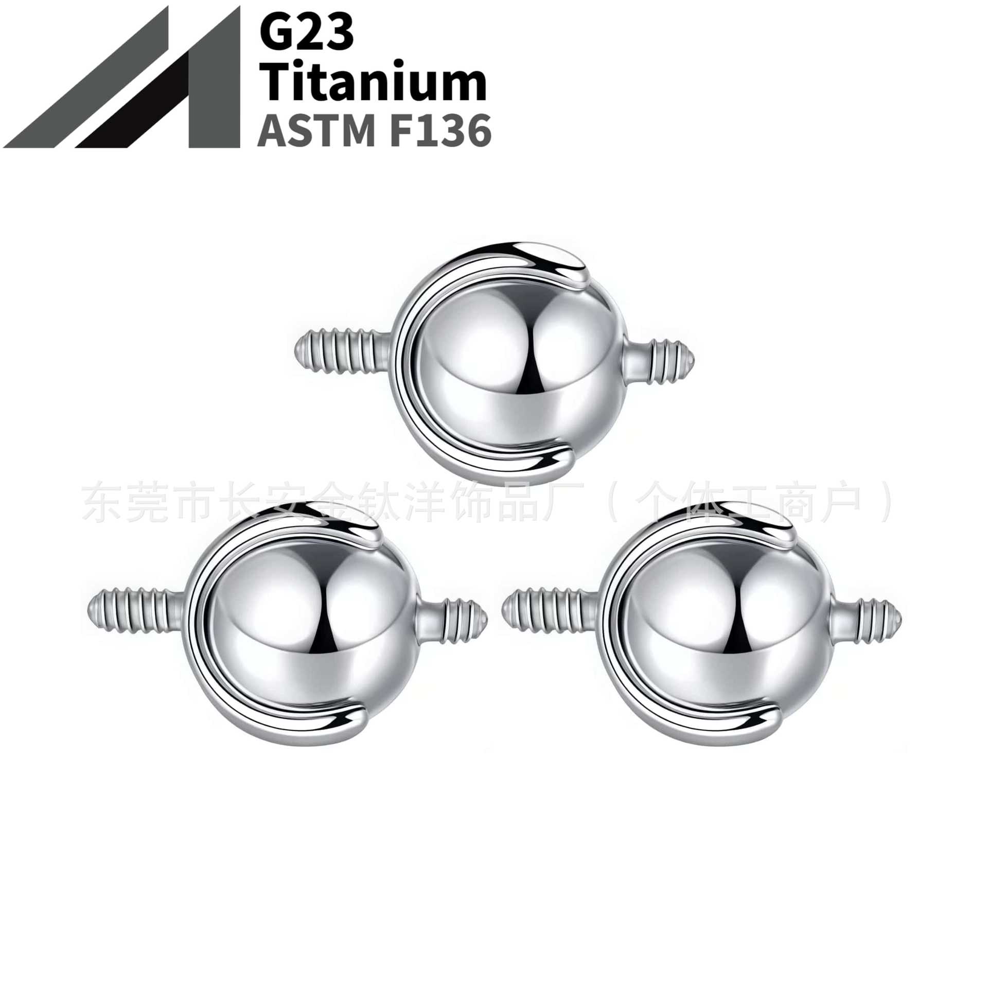 16G labret stud size and finish detail