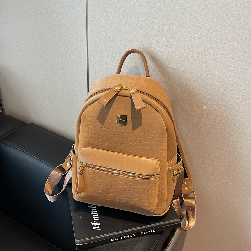 Mochila de moda coreana popular de mujeres, mochila de gran capacidad de estilo extranjero 2025, nueva clase de mochila de viaje ocio