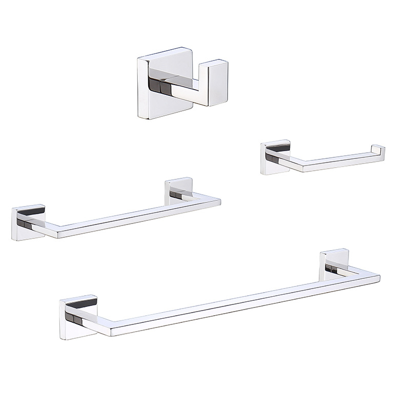 亮光304不锈钢毛巾架浴室卫生间毛巾杆纸巾架厕所壁挂毛巾环挂件