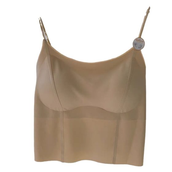 Ice Silk Traceless Camisole Women's Beautiful Back Base Inner Band Chest Pad Underwear Anti-light Outer Wear Inner Top Trendy
