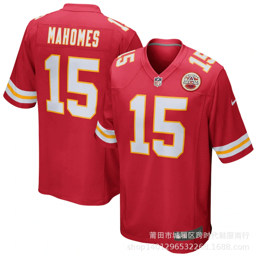 Внешняя торговля НФЛ футбол футболки с короткими рукавами KansasCityChiefs Chiefs 15 MAHOMES Легенда второго поколения