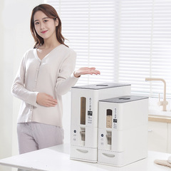 日本式計量プラスチック米桶家庭用12kg s 6kg自動米シリンダー密封防湿防虫米箱