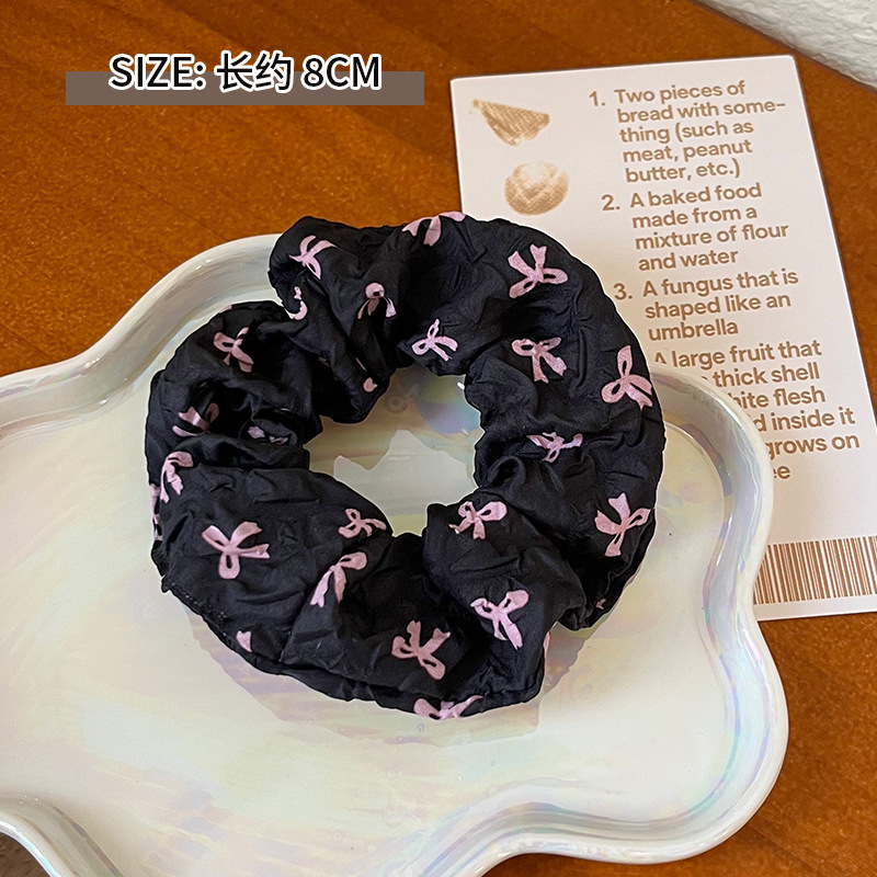 可爱红色小樱桃蕾丝大肠发圈女高级感百搭头饰扎头发大号春夏发绳|undefined