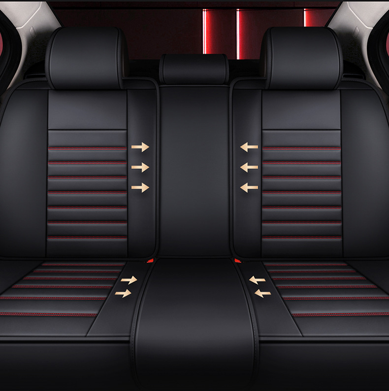 Car Seat Cushion, Universal for All Seasons, Leather Seat Cover, Small Car Seat Cover, Fully Enclosed 3D Winged Seat Cushion, Suitable for Sedan and Pickup Truck