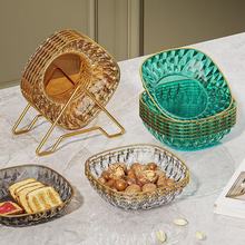 轻奢透明吐骨碟PET塑料家用餐桌吐骨头收纳小碟子客厅零食盘套装