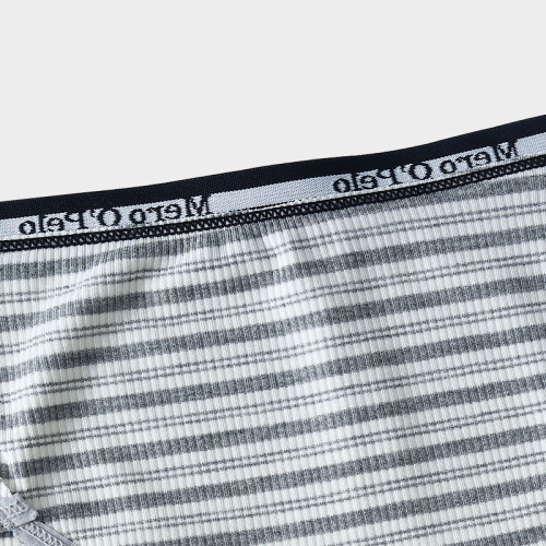 Matcha Girl Ribbed Cotton Large Size Women's American High Slit Striped Sport Style Pure Cotton Antibacterial G-String