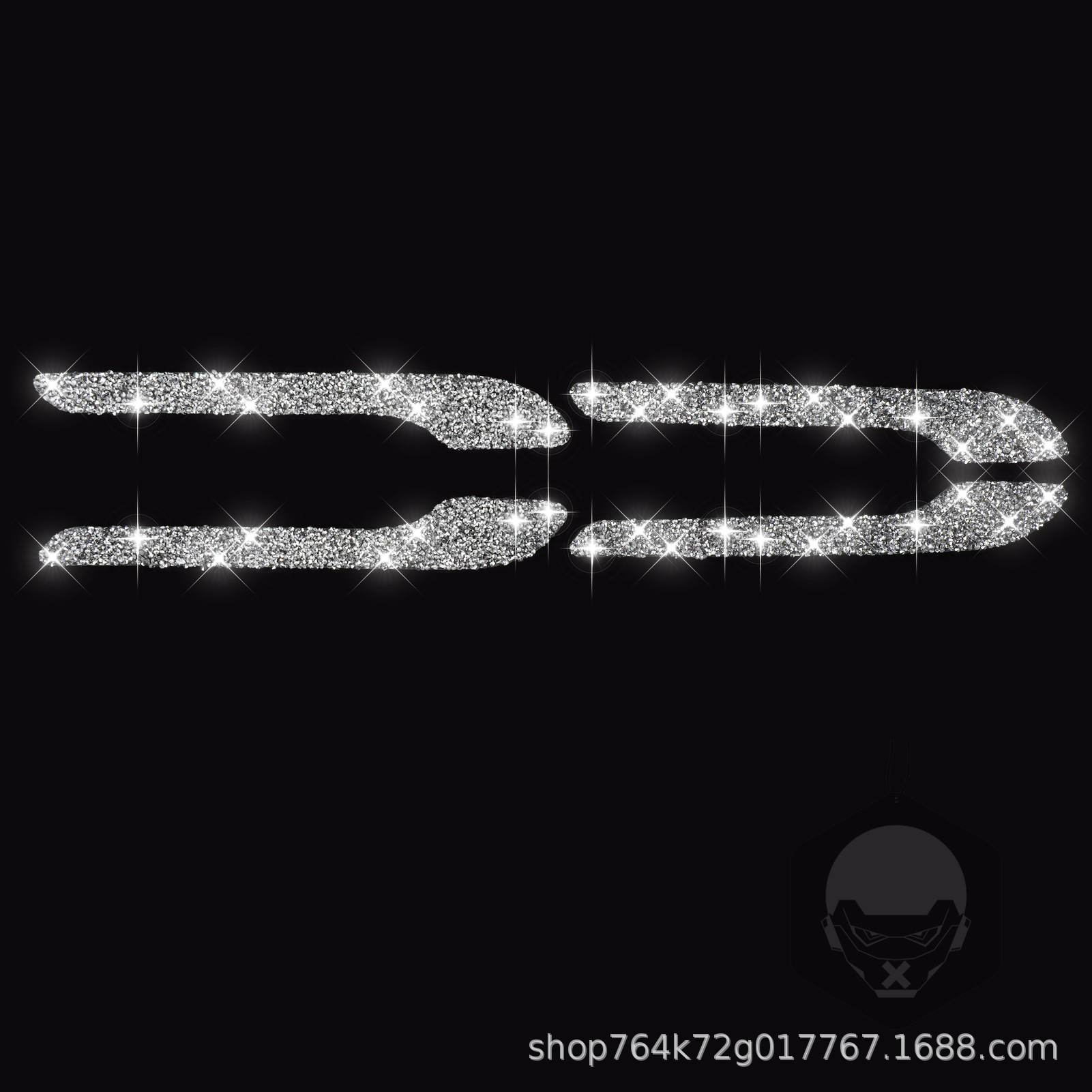 Suitable for Tesla Model 3 car interior diamond modification outer door handle diamond decoration paste