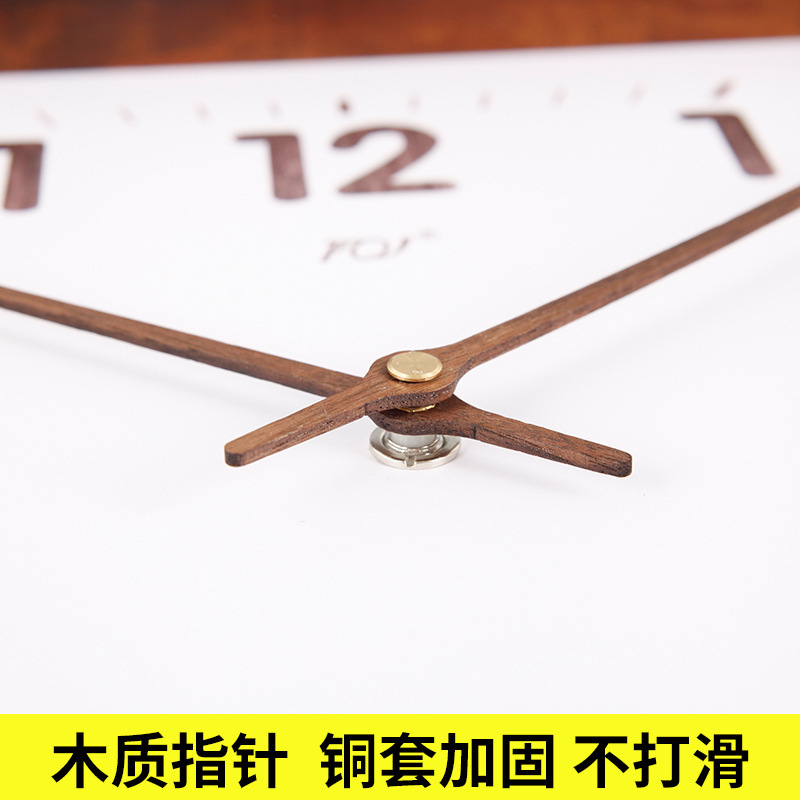 TQJ 無垢材シンプルなサイレント壁時計リビングルームスクエア多用途ファッション時計壁時計寝室ホームクォーツ時計|undefined