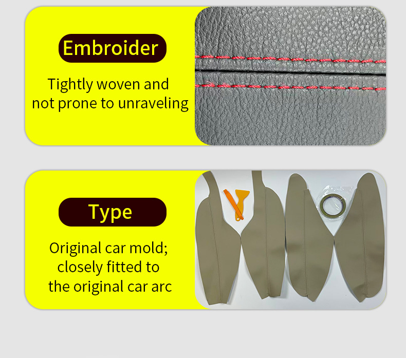 Cross-Border Applicable Leather Door Armrest Covers for Honda Corolla and Toyota Corolla Models 19-25, Also Suitable for Levin