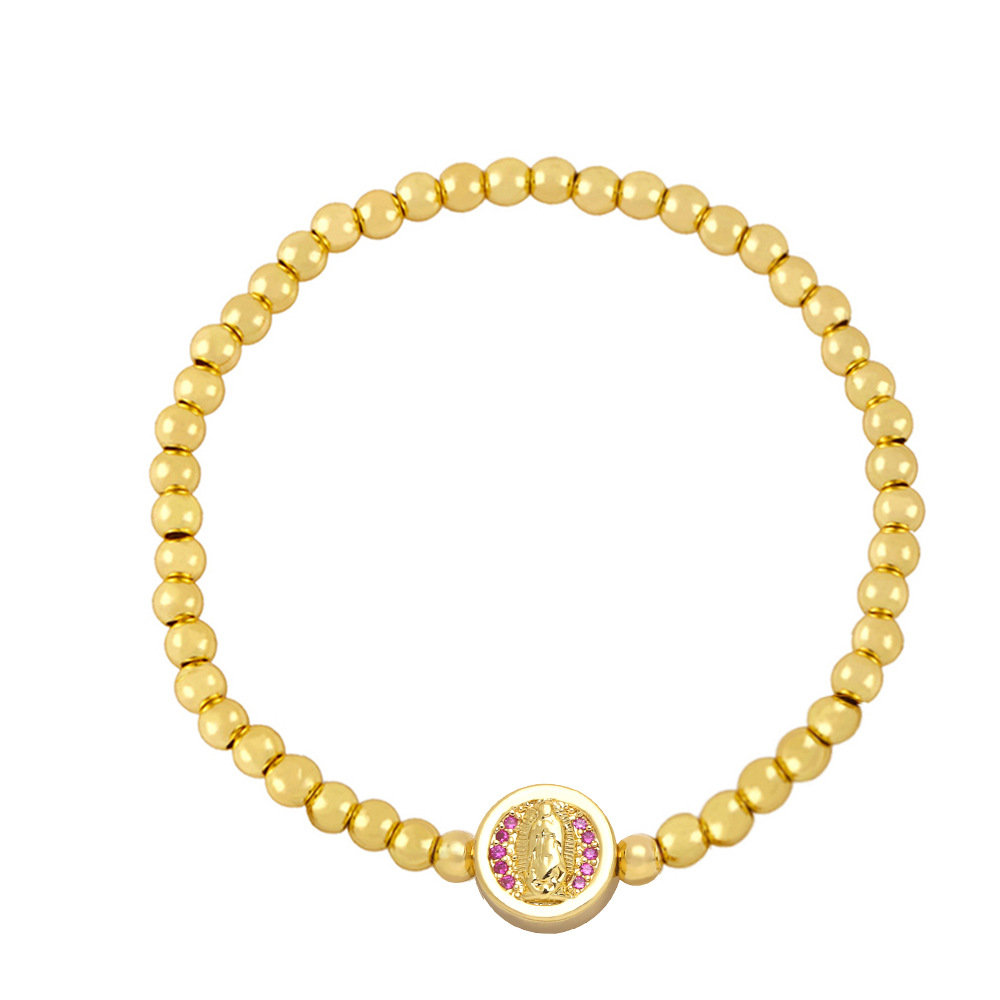 Fashion Round Copper Bracelets Inlay Zircon Copper Bracelets