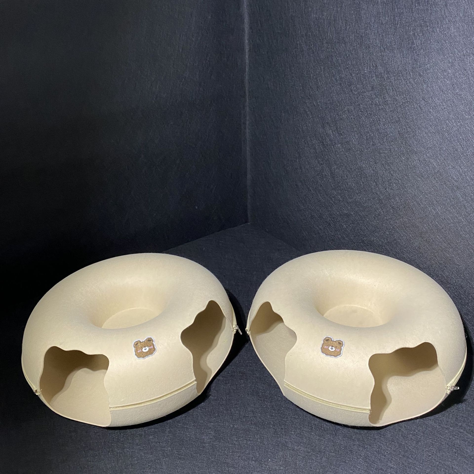 毛毡隧道猫窝透气夏季猫屋钻洞猫洞穴玩具猫咪小熊甜甜圈隧道猫窝