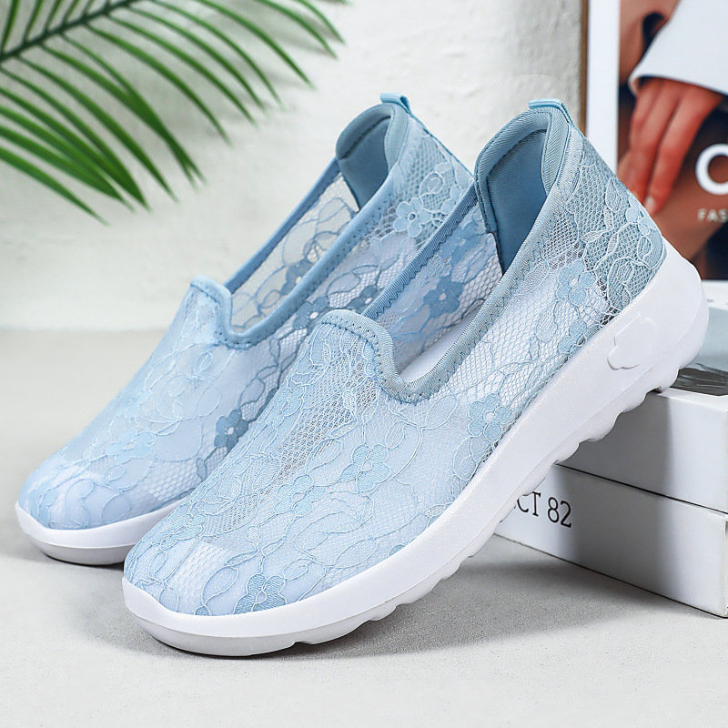 Women's Shoes 2026 Summer New Mesh Walking Shoes Breathable Versatile Casual Shoes Comfortable Flat Mom Shoes Wholesale Women's Shoes 2026 Summer New Mesh Walking Shoes Breathable Versatile Casual Shoes Comfortable Flat Mom Shoes Wholesale