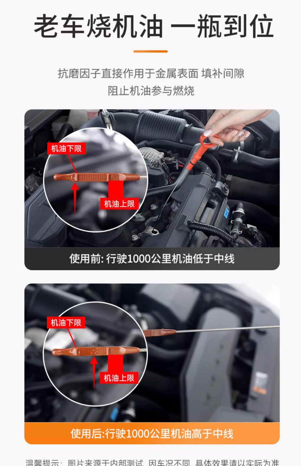 Engine anti-wear protective agent, lubricant, wear-resistant agent, genuine car noise reduction, anti-vibration, oil burning prevention, powerful repair