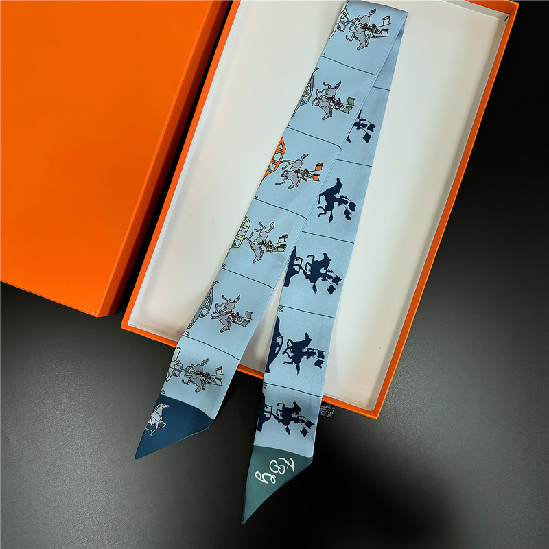新しいロングサドルシルクスカーフ模擬シルクヘッドバンドファッションスカーフバッグリボンリボン卸売ヘッドバンド装飾|undefined