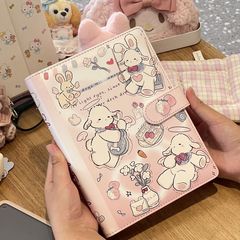 ins風天使小羊pu皮質活頁卡冊少女心追星小卡磁扣硬殼A5收納冊