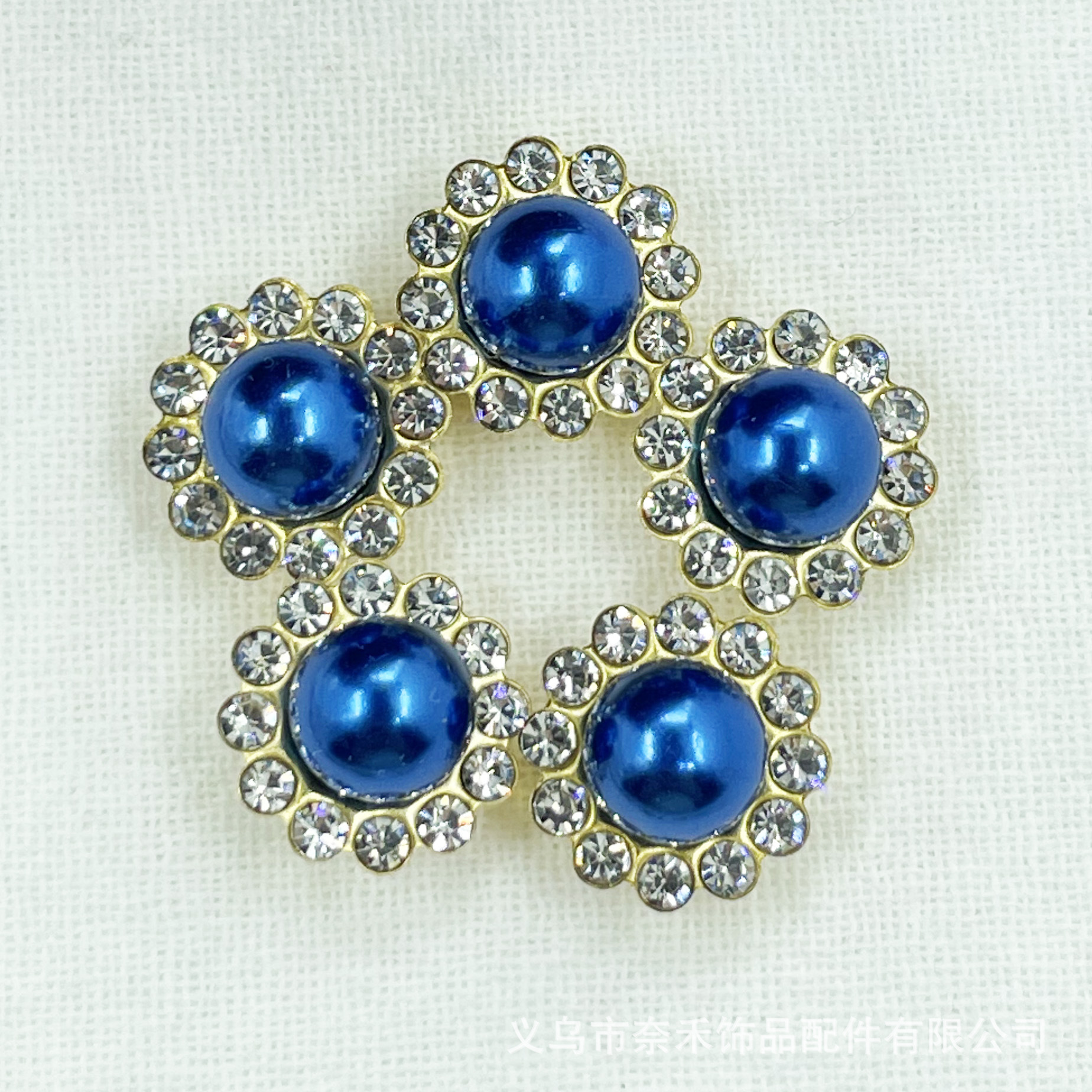 Fábrica de perlas artificiales de doble capa de diamante arco flor corazón diamante bricolaje accesorios para el cabello accesorios de diamantes de girasol