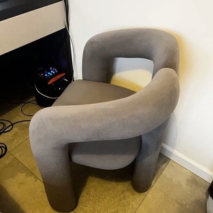 Cream Style Home Makeup Chair, Dressing Stool, Nail Salon Chair, Simple and High-End Bedroom Single Leisure Dining Chair