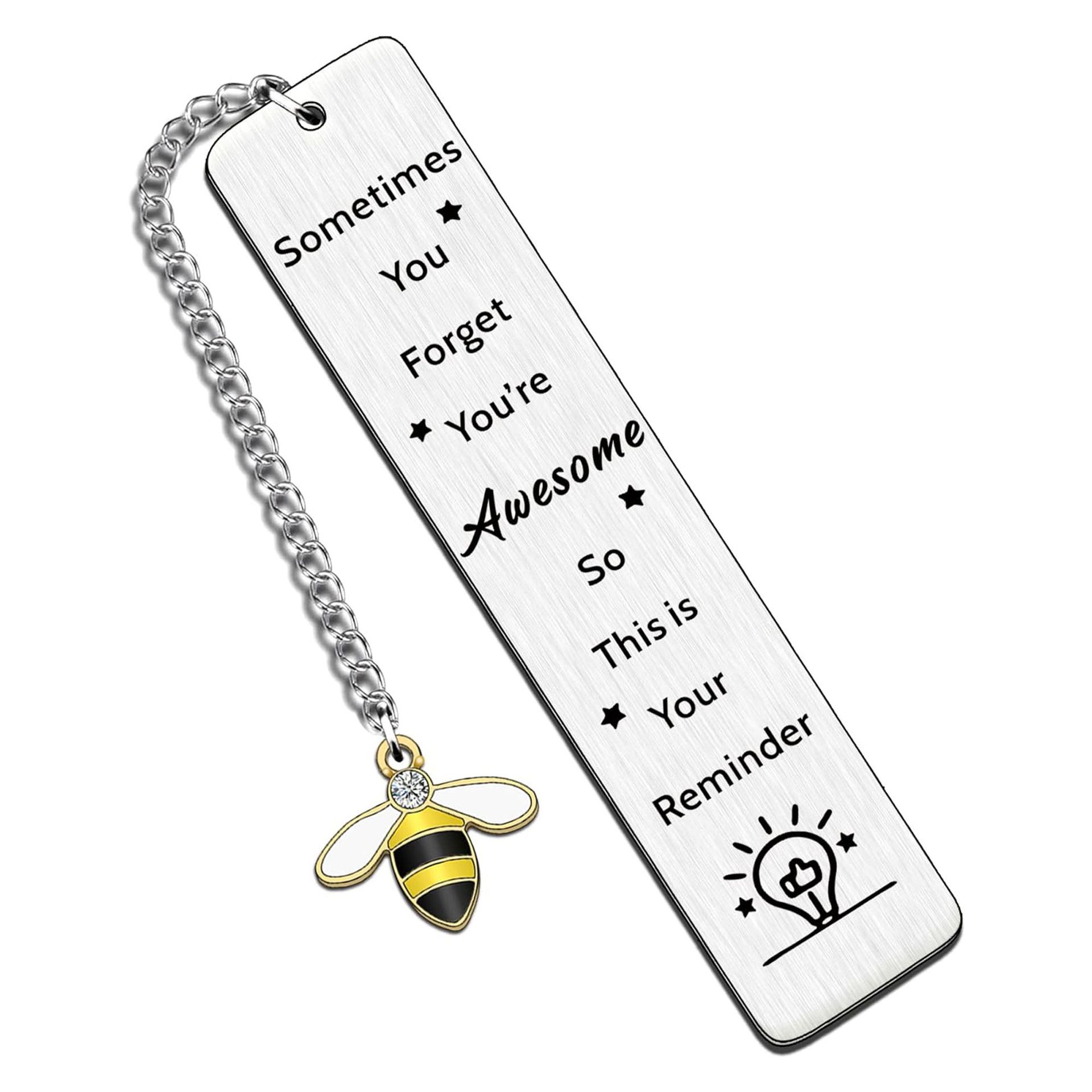 Marcadores de acero inoxidable europeos y americanos Regalos de la temporada de graduación Grabado con láser Gracias Regalos del día del maestro Libro Marcadores de metal