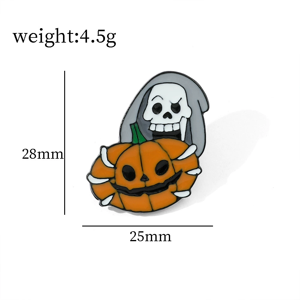 Funny creative brooch, cute metal monster, badge, accessory, pin, halloween, European style