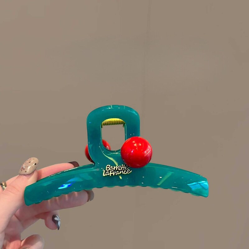 Korean Summer New Style Fresh Jelly Color Round Bead Three-Dimensional Letter Shark Clip Design Whitening Hair Clip