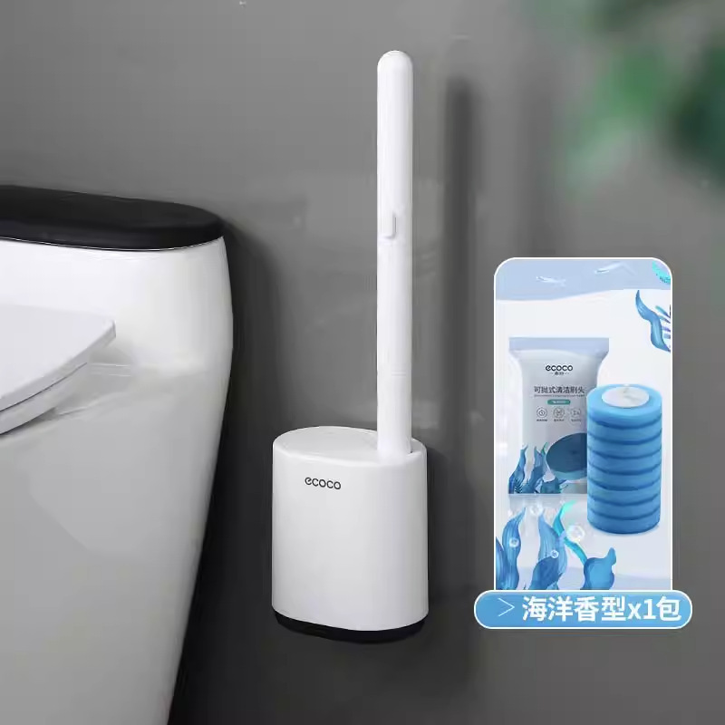Classic black standard model [Wall -mounted toilet brush+8 marine flavor brush head]