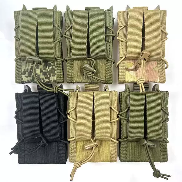 Tactical Single-Layer 5.56 Tiger Rifle Magazine Webbing Molle Quick Release Quick Pull Sleeve Accessory Bag Tactical Accessories