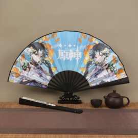 漫扇来图定制动漫扇子折扇图原神小马宝莉动画图片绢布宣纸定制2