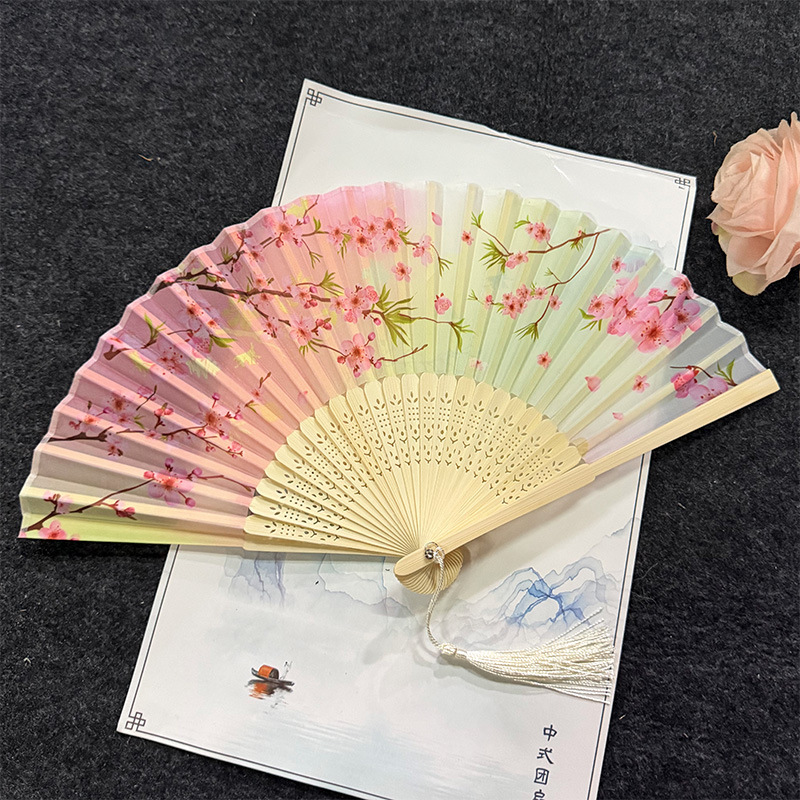 Abanico plegable de estilo antiguo - Para hombre/mujer, abanico de baile clásico, accesorio para fotografía de trajes antiguos/Hanfu, abanico plegable hecho a mano al estilo chino