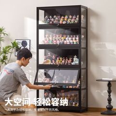 带锁手办展示柜亚克力展示架透明防尘模型公仔娃娃盲盒谷子展示盒