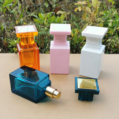 50ml High-end Glass Fragrance Atomizer Bottle Perfume Essence Fine Spray Bottle Full Color Glass Empty Bottle