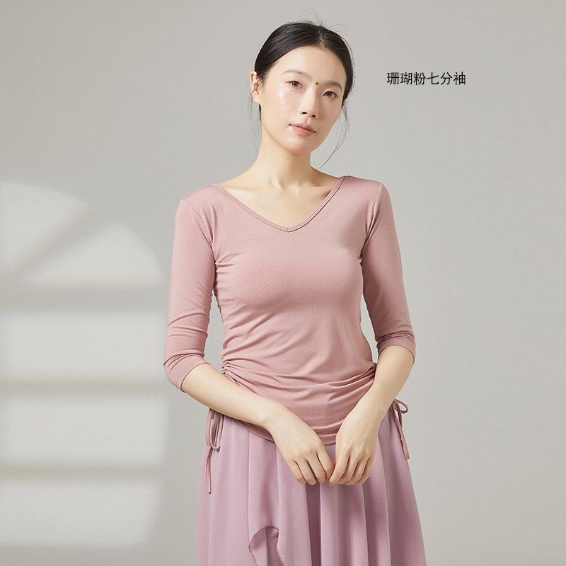 Coral pink three-quarter sleeves / S