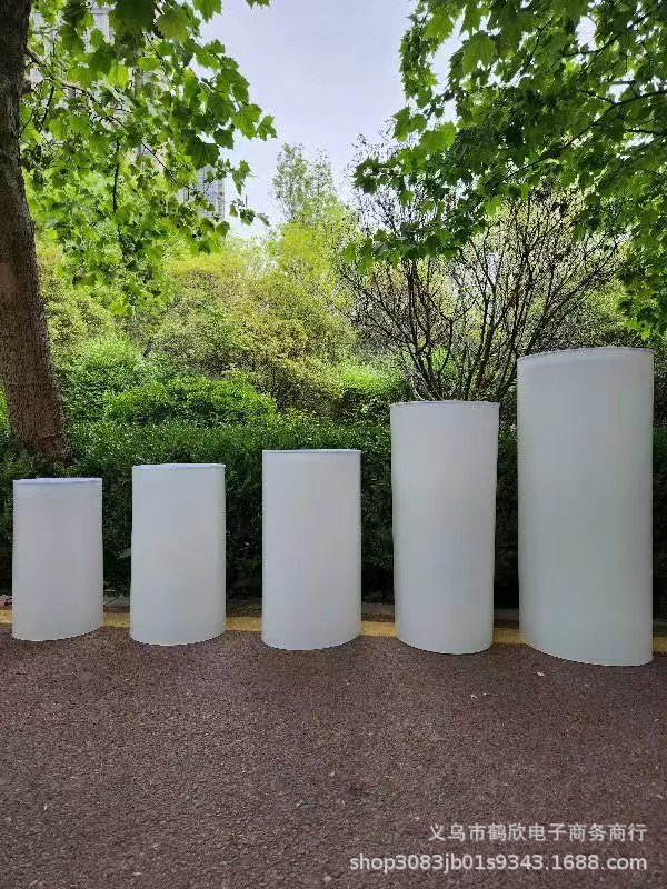 Venta caliente transfronteriza engrosada cubierta de la columna cubierta de la Mesa del cilindro decoración del partido cubierta de la tabla de tela elástica patrón imprimible