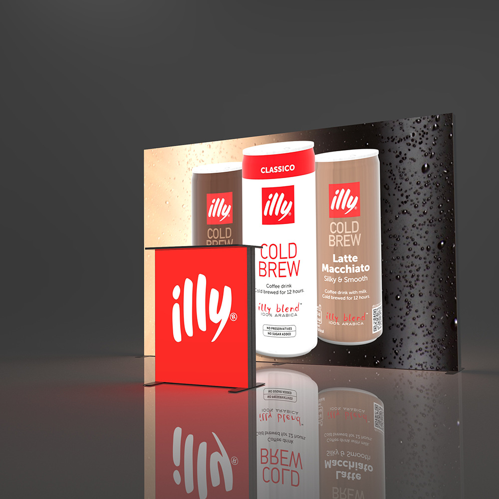 铝合金卡布LED灯落地海报展示灯箱展会活动新闻发布会发光背景墙