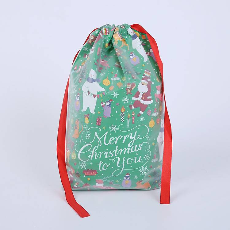 Christmas Gift Bag Drawstring Pull String Gift Bag Pulling Rope