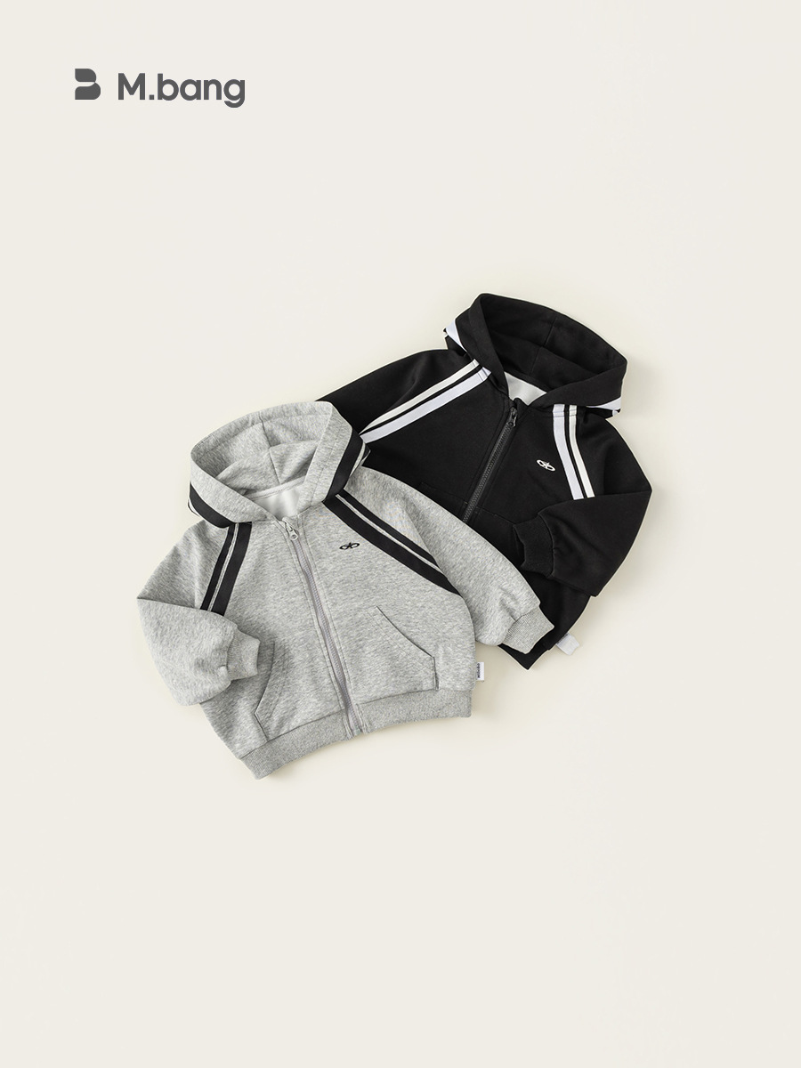 Youbao ropa para niños primavera nuevos productos tops para niños deportes casuales suéter con cremallera chaqueta con capucha de bolsillo grande