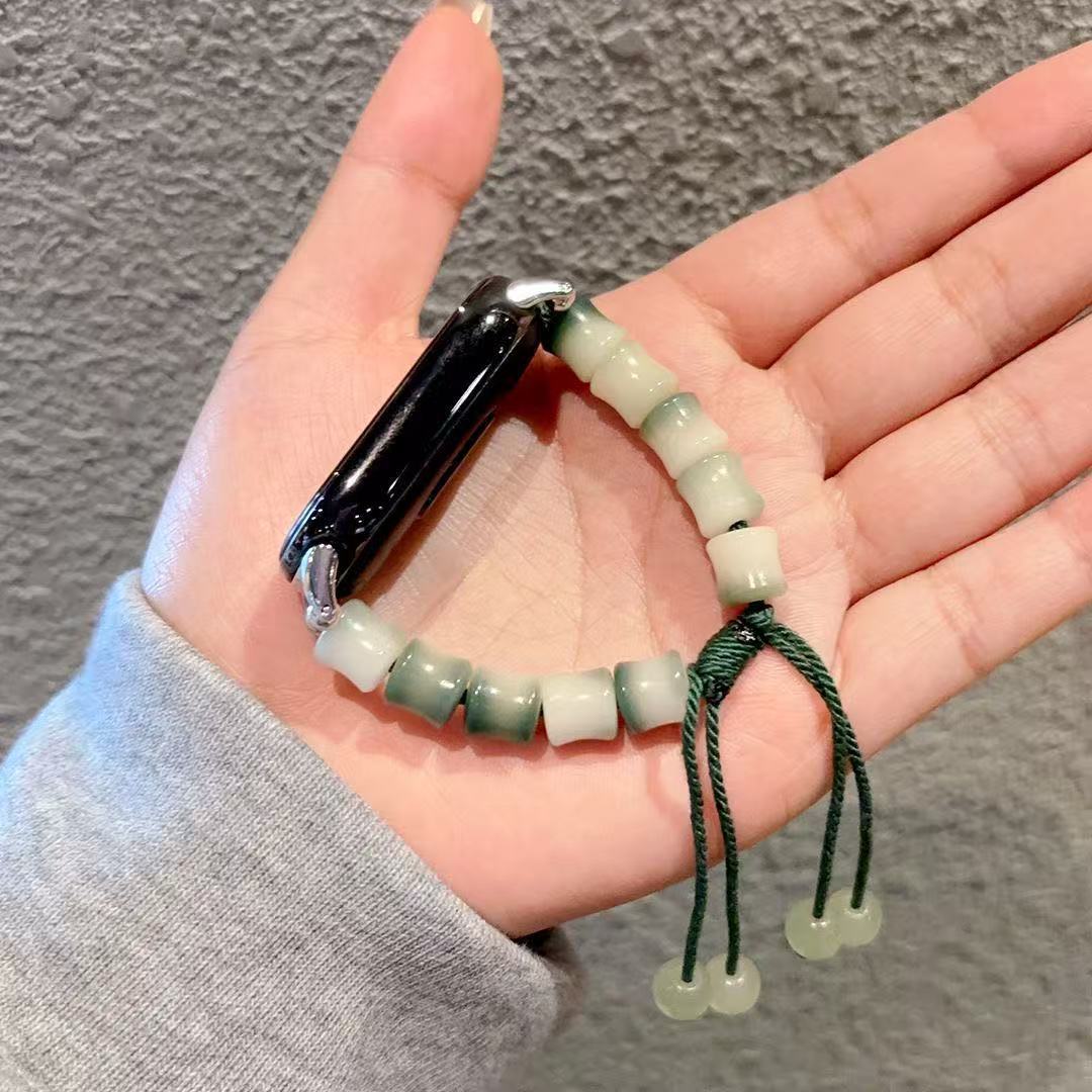 New Chinese Style Bamboo Bodhi Beaded Watch Strap Suitable for Xiaomi Bracelet 10 Wristband Mi 9 Xiaomi 9Pro Model for Women