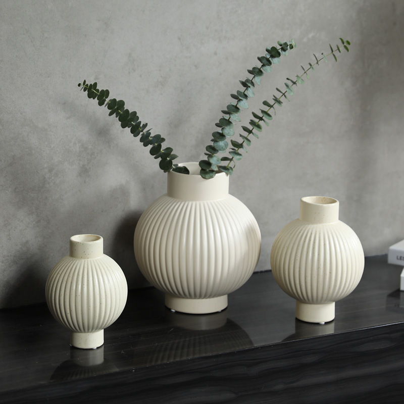 Decoración de vasijas de cerámica de estilo tranquilo moderno y simple sala de estar decoración de gabinete de televisión decoración para el hogar