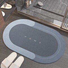 シンプルなモランディ色の珪藻泥吸水マット浴室の滑り止めマットトイレの足マット家庭用カーペットの浴室マット