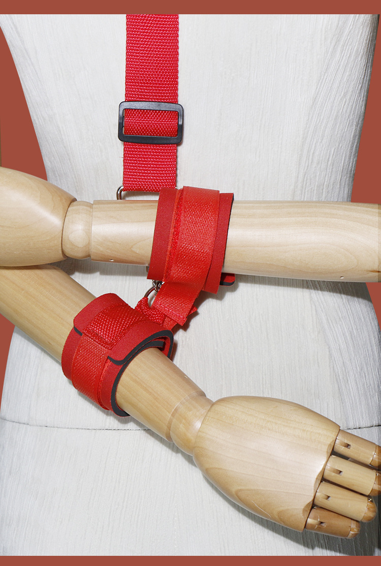 SM Reverse Handcuffs PU Leather and Alloy Restraint Set for Couples — detail image 18