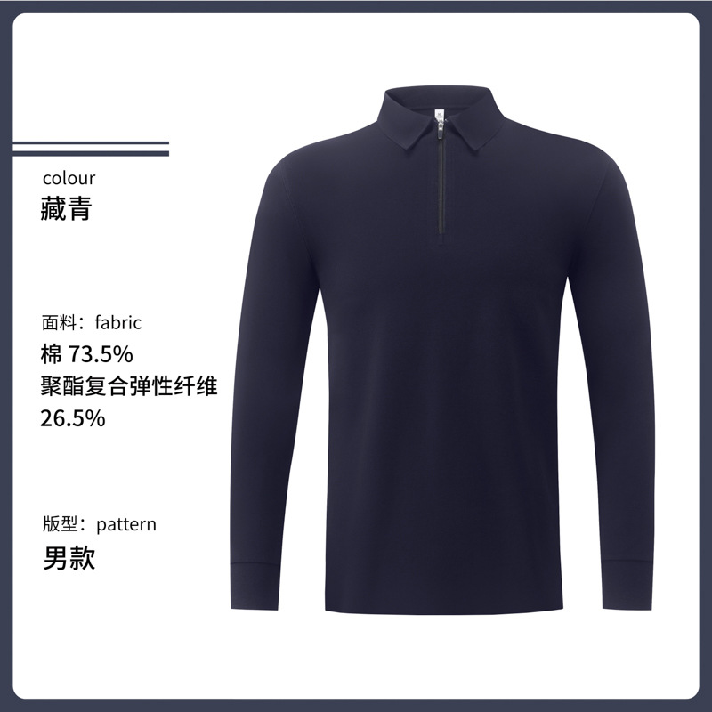 Camisas de polo deportivas de alta calidad, ropa de trabajo blanca, camiseta de collar para hombres, camiseta de polo de manga larga personalizada