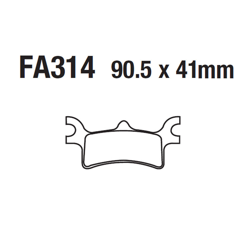 Motorcycle Disc Brake Pads Fa314 Polaris 325 400 500 800