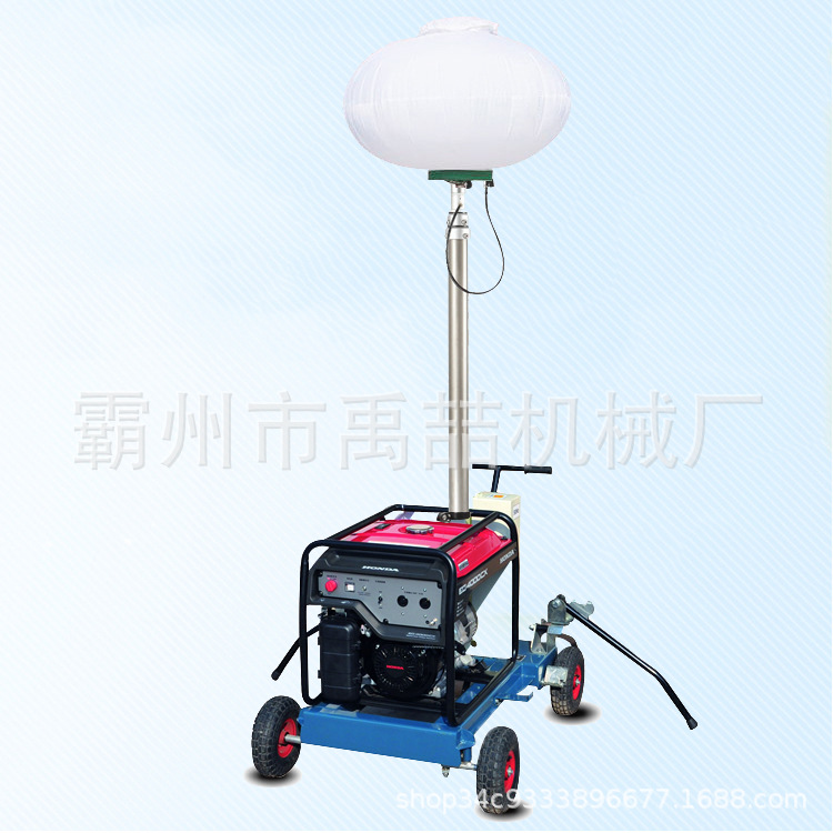 夜间施工球形照明灯手推式移动月球灯大功率自动升降应急工作灯