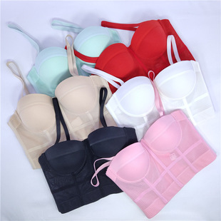 Straps, thin sexy brace, tank top, bra, polyester, lifting effect