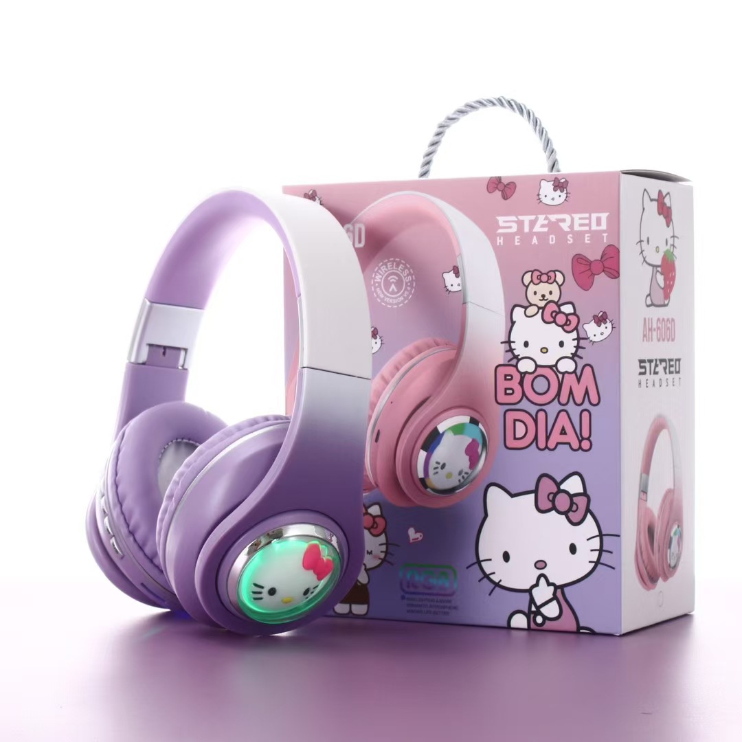 Nuevos productos de la cápsula espacial Kitty cuidadosa dibujos animados auriculares Bluetooth auriculares de música estéreo