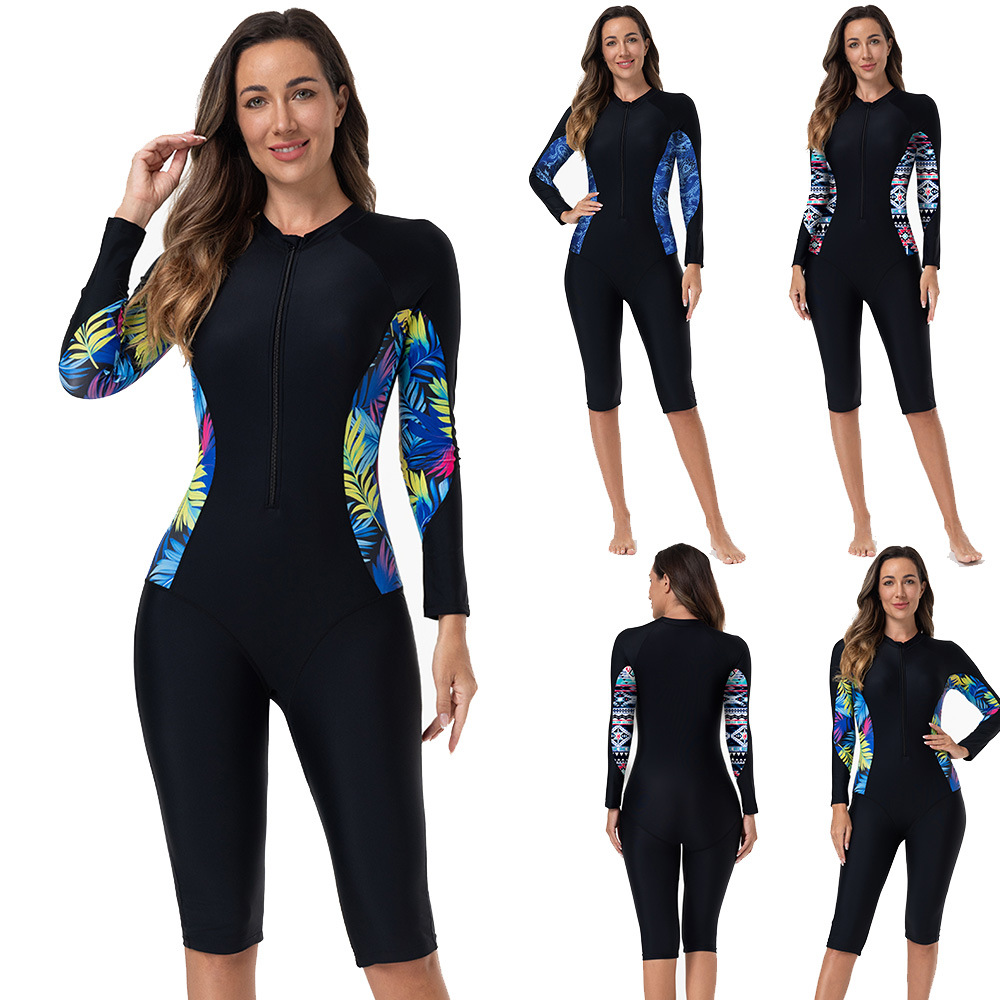 2025 cross-border surfing clothing Middle East Amazon Europe and the United States zipper long sleeve sports body-shaping jumpsuit new wholesale