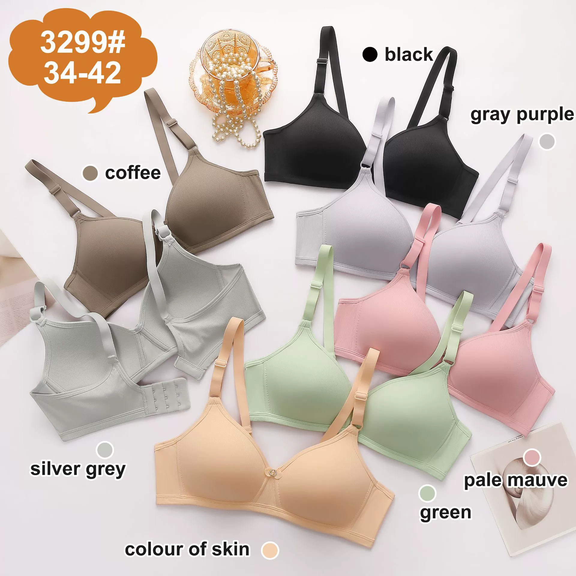 (Cross-border trading), soft comfortable wireless bra, breathable underwear