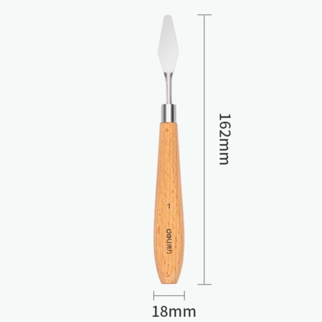 Deli 73902 pintura al óleo cuchillo raspador traje pequeño acrílico gouache pintura herramienta cabeza plana pequeño cuchillo puntiagudo suministros de arte